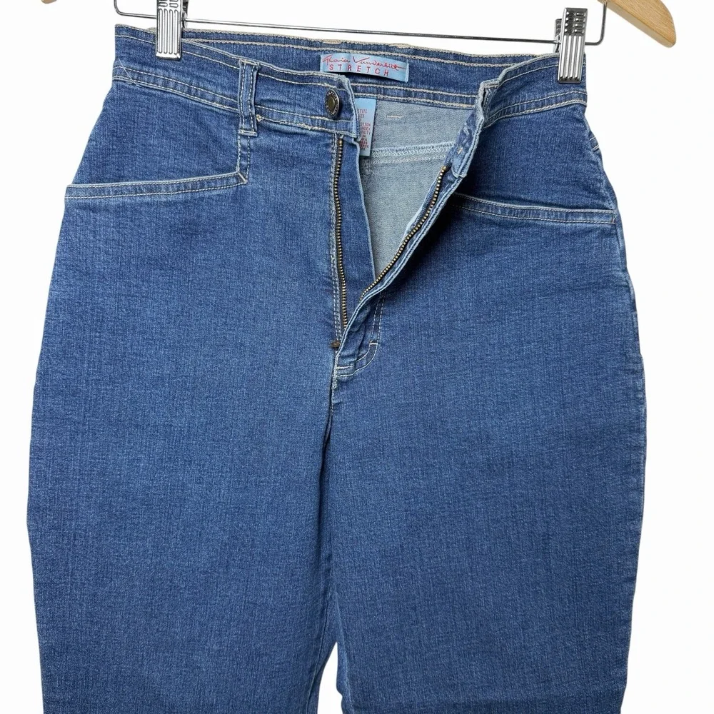 Vintage Gloria Vanderbilt Stretch Jeans Petite 6 High Rise Tapered Clean Back